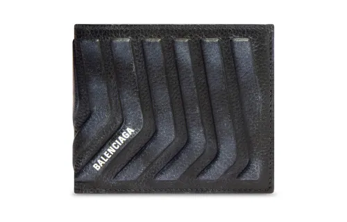 Balenciaga Grain Calfskin Wallet Regular Men's Black