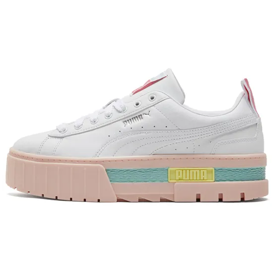 Puma Mayze Skateboarding Shoes Women's Low-top White/pink