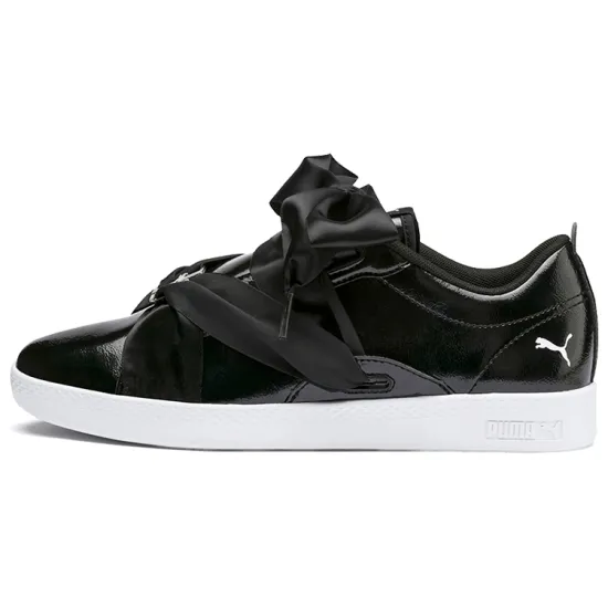Puma Smash Skateboarding Shoes Women's Low-top Black/white