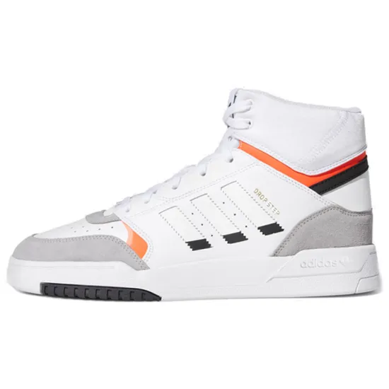 Adidas Originals Drop Step Skateboard Shoes Unisex High-top White/orange