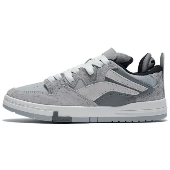 LiNing Wei Wu PRO Skateboard Shoes Women's Low-Top Microcrystalline Gray/Shark Gray/Snow White