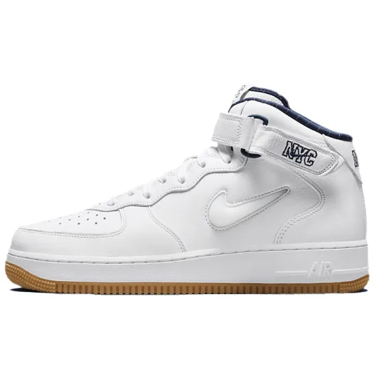 Nike Air Force 1 Mid Qs Jewel Nyc White Midnight Navy