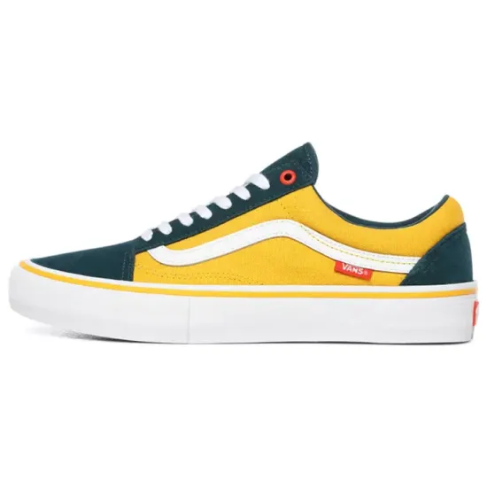 Vans Old Skool Skateboarding Shoes Unisex Low-top Yellow/Blue