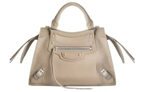Balenciaga Calfskin Portable Crossbody Bag, Shoulder Bag Women's Beige
