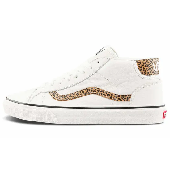 Vans Mid Skool Skateboarding Shoes Unisex Mid-top White/Brown