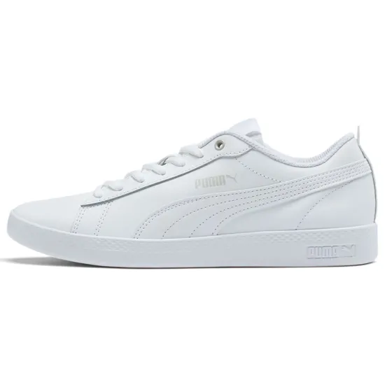 Puma Women's Smash V2 Leather 'Triple White'