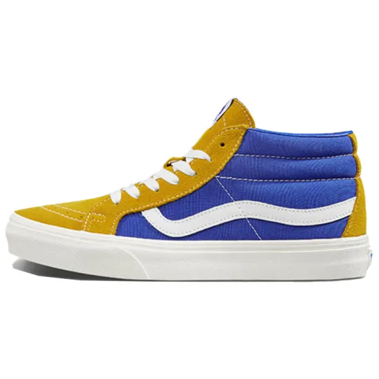 Vans SK8 Skateboarding Shoes Unisex Mid-top Yellow/Blue