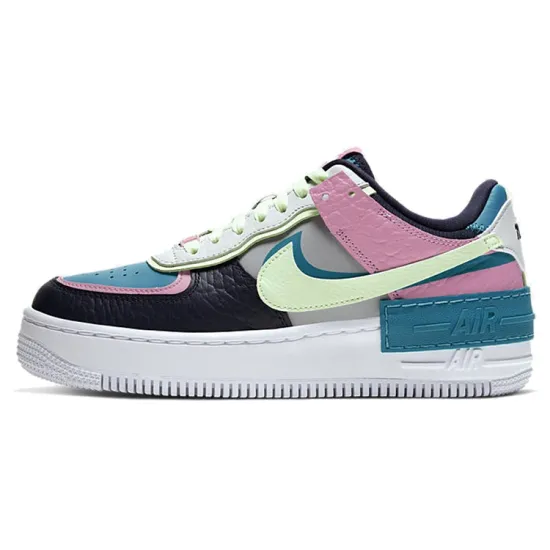 Nike Air Force 1 Low Shadow Barely Volt Oracle Aqua Women's