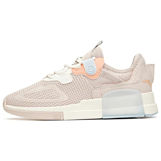 ANTA Skateboard Shoes Women's Low-Top Dusty Grey/Light Iris Pink