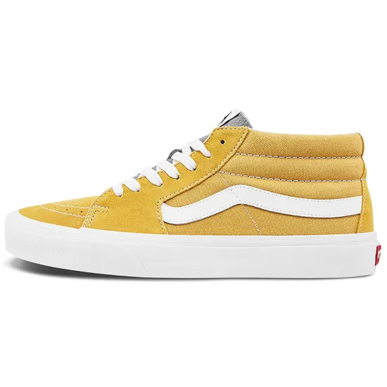 Vans SK8 Skateboarding Shoes Unisex Mid-top Yellow