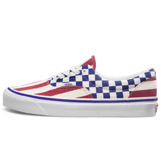 Vans Era 95 Anaheim Factory Red Stripes Blue Checkers