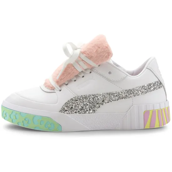 PUMA CALI Skateboarding Shoes Women's Mid-top White/powder