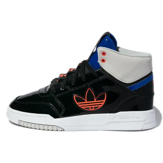 Adidas Originals Drop Step Skateboard Shoes Unisex High-top Carbon Black/gray/orange
