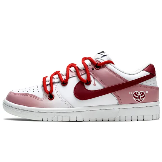 Nike Dunk Retro FZBB Anti-Slip Wear-Resistant Low-Top Skateboard Shoes Unisex Cherry Blossom Pink