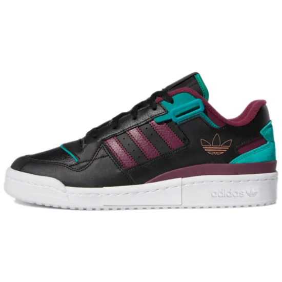 Adidas Originals Forum Exhibit Low Black Crimson Green