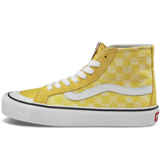 Vans SK8 Skateboarding Shoes Women's High-top Yellow