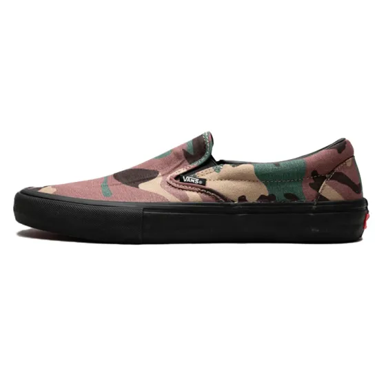 Vans Slip-on Skateboarding Shoes Unisex Low-top Camouflage