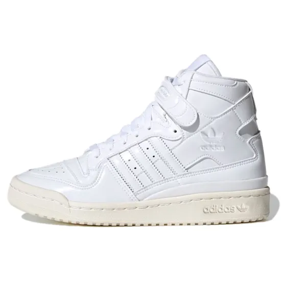 Adidas Forum Mid Triple White Patent Leather Women's