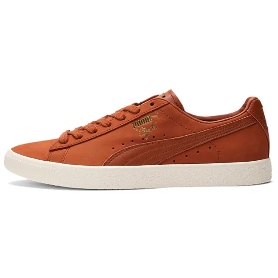 PUMA Clyde Skateboarding Shoes Unisex Low-top Palm Tree