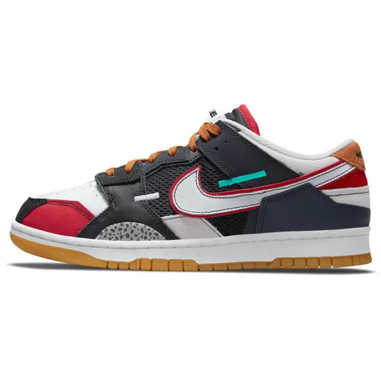 Nike Dunk Low Scrap Black Grey University Red