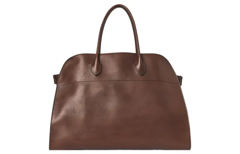 THE ROW Soft Margau Soft Glossy Leather Tote Bag, Shopping Bag, Handbag Women's Brown
