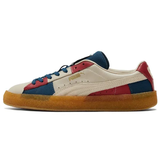 PUMA Suede Crepe Patch Peyote Blue Red