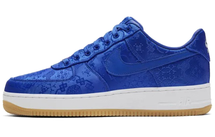 CLOT x Air Force 1 PRM 'Royal Silk'Blue/White/Yellow