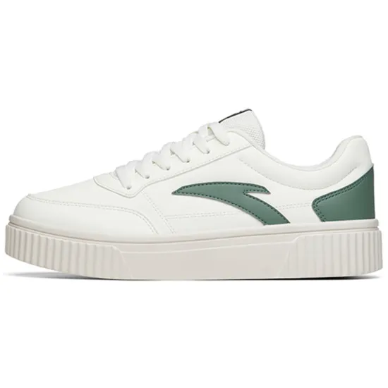 ANTA Life Collection Skateboard Shoes Men Low-Top Ivory White/Silk Green