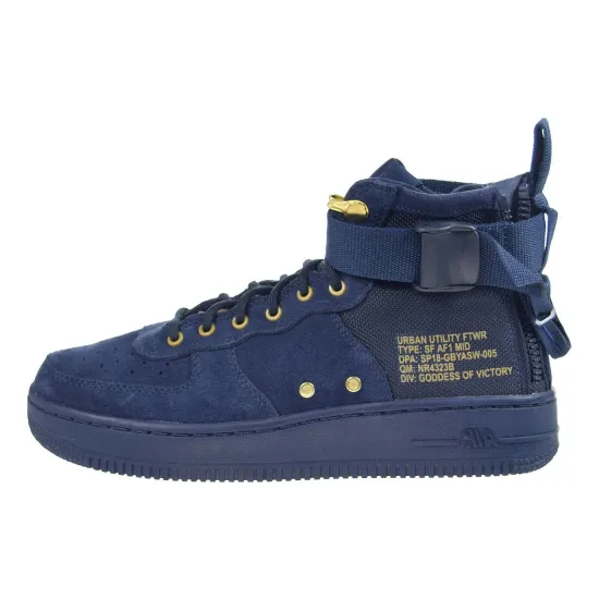 Nike SF Air Force 1 Mid Obsidian Metallic Gold