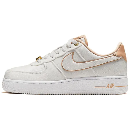 Nike Air Force 1 Skateboarding Shoes Women's Low-top Off-white/powder