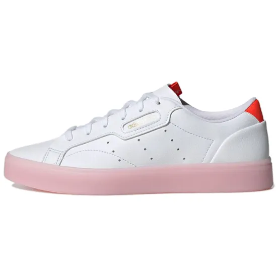 Adidas Originals Sleek Skateboard Shoes Women's Low-top White/powder