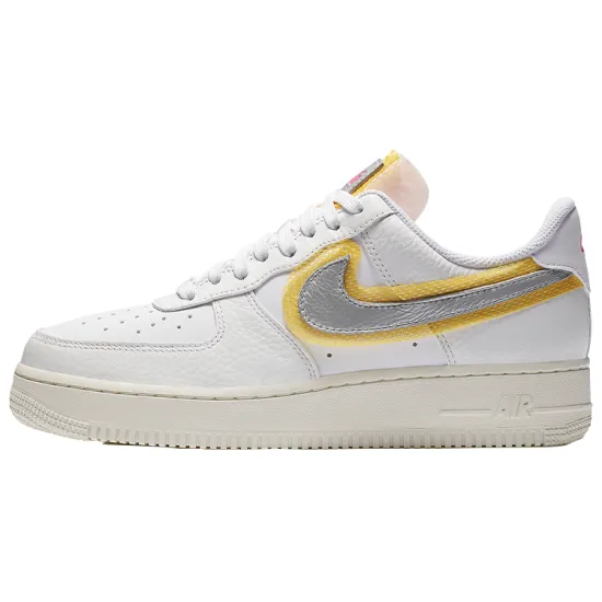 Nike Air Force 1 Low '07 LX White Metallic Silver Gold Women's