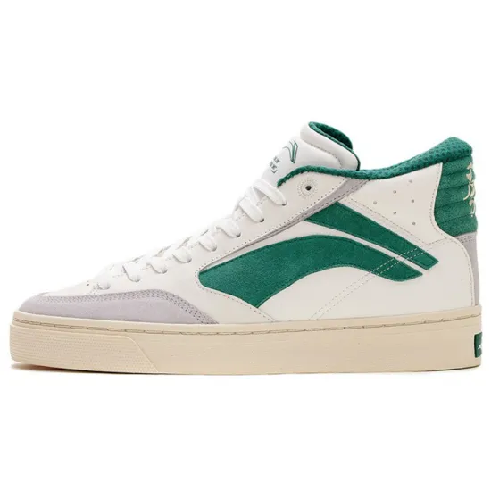 LiNing Wave 180 High-Top Skateboard Shoes Women's White Green