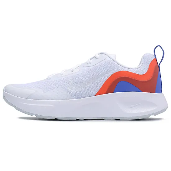 Nike Wearallday Skateboarding Shoes Women's Low-top White / Sapphire Blue / Magic Ember Red