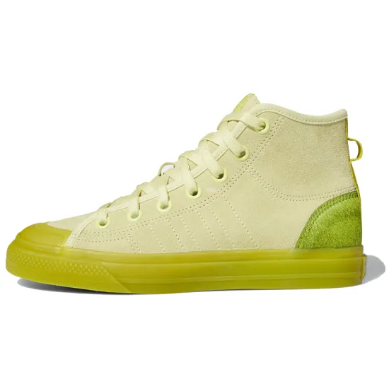 Adidas Originals NIZZA Series Skateboard Shoes Women's High-top Green