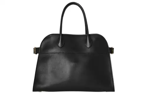 THE ROW Soft Margau Leather Shoulder Bag, Crossbody Bag, Handbag Women's Black