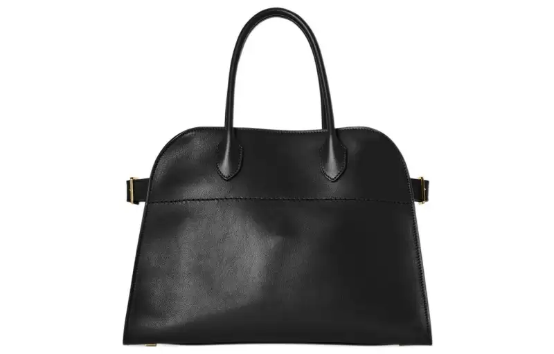 THE ROW Soft Margau Leather Shoulder Bag, Crossbody Bag, Handbag Women's Black