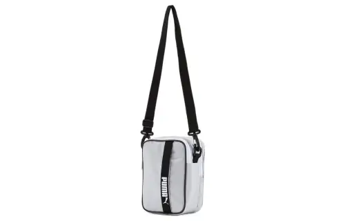 PUMA Polyester Shoulder Bag, Crossbody Bag Regular Unisex Gray/White