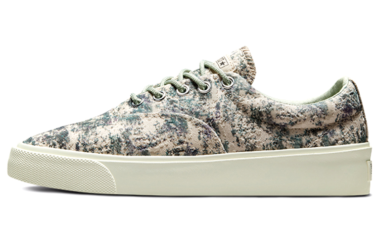 John Elliott x Converse Skidgrip Canvas Второй слой замшевый кожа патина нескользящие Износостойкий и легкий, с низким вырезом. панель обувь мужские и женские фасон унисекс Бежевый