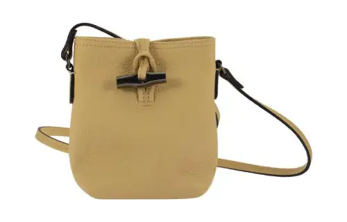 LONGCHAMP Cow Leather Crossbody Bags Women's Yellow
