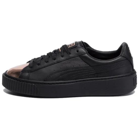 PUMA Basket Platform Metallic PUMA Black Rose Gold Women's