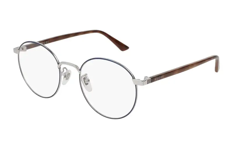 GUCCI Oval Eyeglass Frames Unisex Tortoiseshell