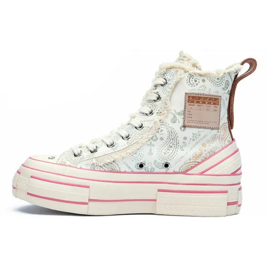 VESSEL G.O.P. Highs Paisley Fluorescence Skateboard Shoes Unisex White