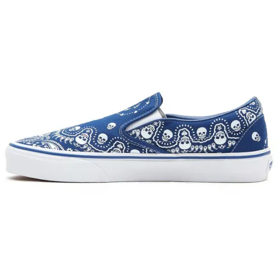 Vans Slip On Skull Bandana Blue