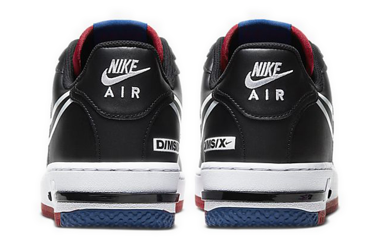 Nike Air Force 1 React Low Unisex Skate Shoes Black/Red/Blue - 5