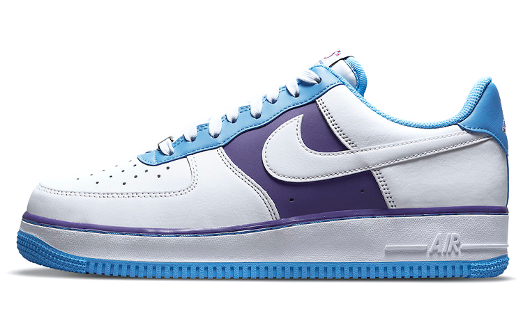 Низкие кроссовки NBA x Nike Air Force 1 Лейкерс НБА в честь 75-летия НБА панель обувь мужской стиль белый фиолетовый