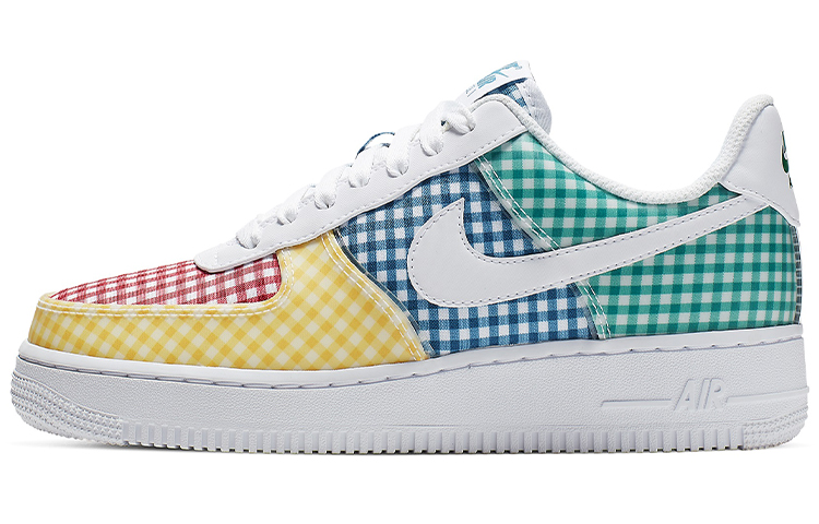 Nike Wmns Air Force 1 Low QS 'Gingham Pack - Multicolor' White/Mystic Green/Gym Red