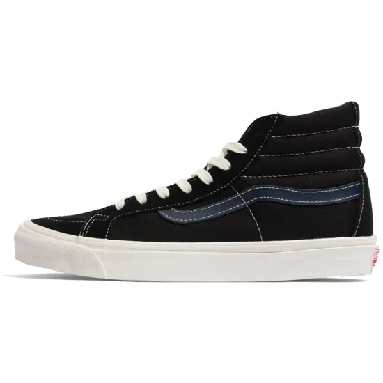 Sk8 Vans  Hi Lx Suede Canvas 'Black Dress Blue'