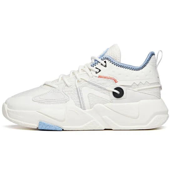 Anta Life Collection Anti-Slip Wear-Resistant Low-Top Skateboard Shoes Women's Blue White