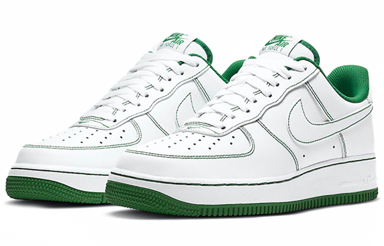 Nike Air Force 1 Low Unisex Skate shoes White/Green - 2